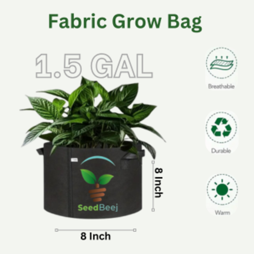 Fabric Grow Bags (8X8 Inches)