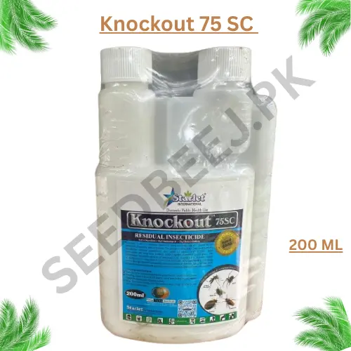 Knockout 75 SC 200ml residual insecticide bottle for pest control in Pakistan