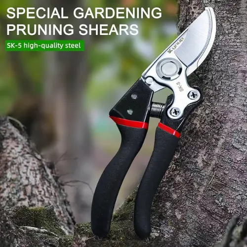 Ergonomic garden pruning scissors for precise plant cutting