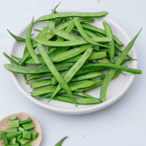 Desi Rawa Bhindi Plant with Fresh Green Pods Growing in Home Garden
