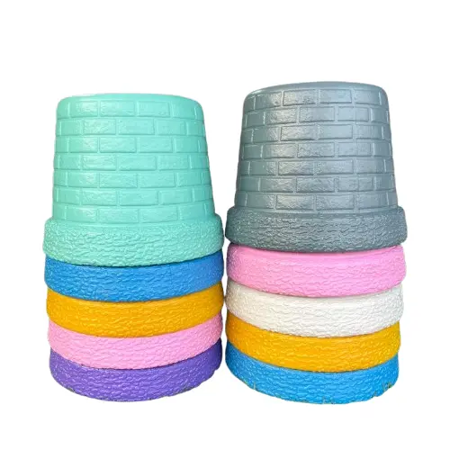 fancy fiber pots mix color 6x7 inches for plants