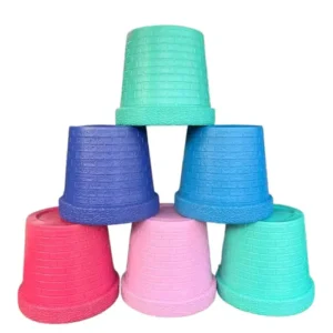 fancy fiber pot mix color 8x9 inch for indoor plants