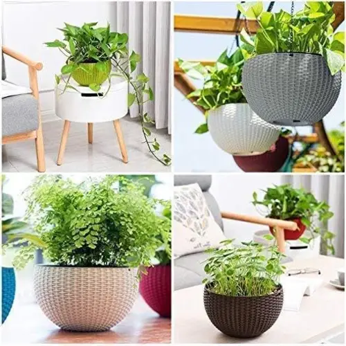 hanging basket for plants on balcony