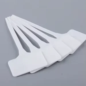 T-shaped plastic plant tags for garden labeling, durable waterproof plant markers for pots and nursery plants