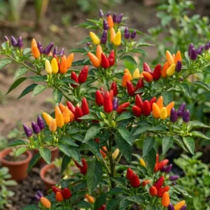 Ornamental pepper mix color seeds pack colorful edible chili plants for home garden pots Pakistan