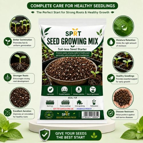 SPRT Seed Growing Mix Pakistan for seed germination, seed trays and healthy seedlings