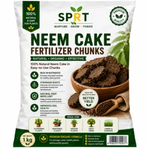 SPRT Neem Cake Fertilizer Chunks 1kg pack for plants and soil enrichment