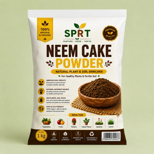 SPRT Neem Cake Powder 1kg pack for plants and soil enrichment SPRT Neem Cake Powder 1kg pack for plants and soil enrichment