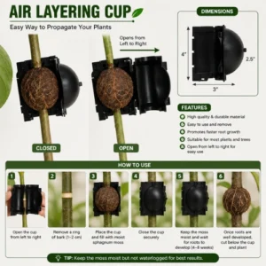 Reusable Air Layering Cup Plant Rooting Ball in Small and Large Sizes
